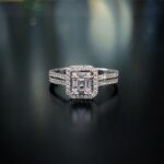 Solitaire platine serti Diamant vvs -G-F
