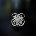 Bague Platine sertie Diamant vvs -F